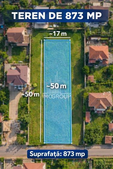 Teren 873 mp Baciu – ideal 2 case sau duplex | Front 17 m | Certificat urbanism - 1