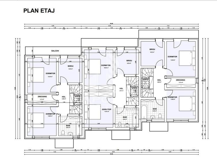Triplex la gri, teren 284mp, pompe caldura, zona Plopi - 8