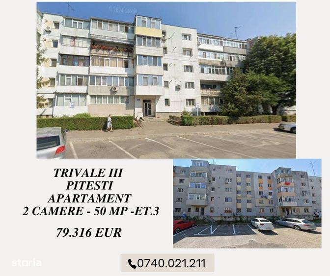 Trivale III - Apartament - 2 camere - 50 mp -Et.3, Pitesti - 1