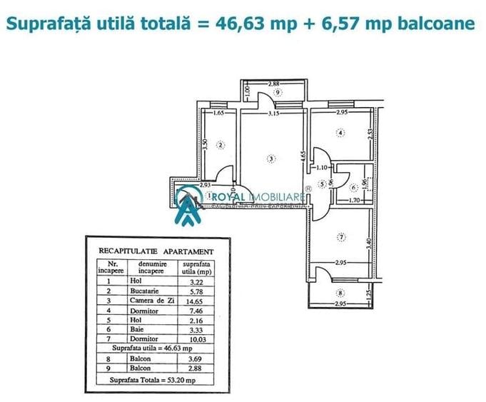 Royal Imobiliare - Vanzare apartament 3 camere zona Baraolt - 17