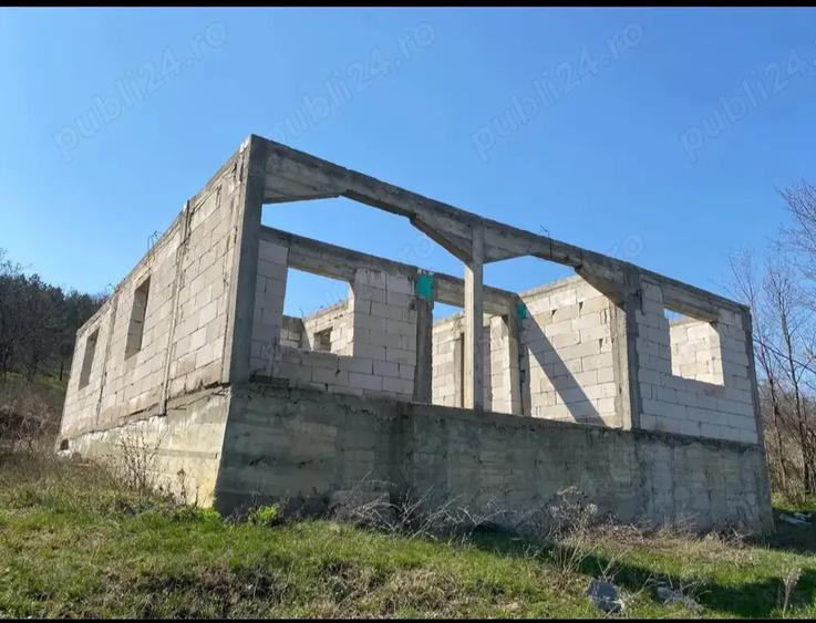 Teren cu casa la stadiul de acoperis si cabanuta - 8