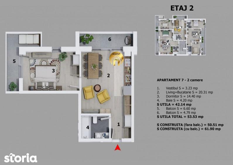 Apartament 2 Camere cu Balcon - Prima Inchiriere - Disponibil Imediat - 5