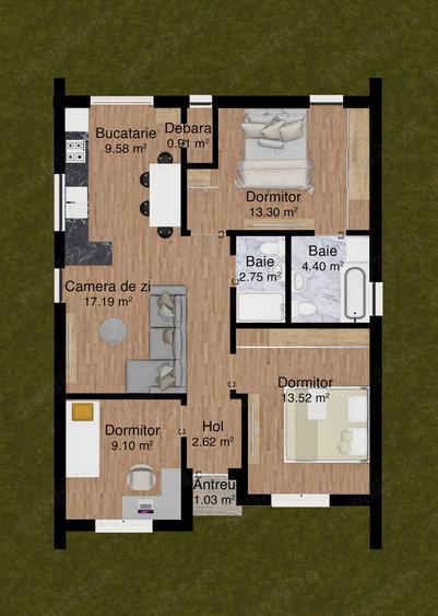 - Casa noua, 3 Dormitoare (4 Camere), in Padurea Noroieni, 89.900 Euro - 9