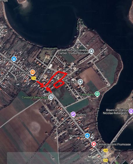 Teren intravilan, 1.135 mp, poziție fantastică. Samurcași, Crevedia - 2