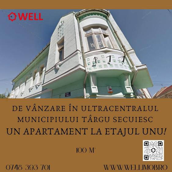 De vânzare apartament la etajul 1 în ultracentralul municipiului Târgu Secuiesc! - 1