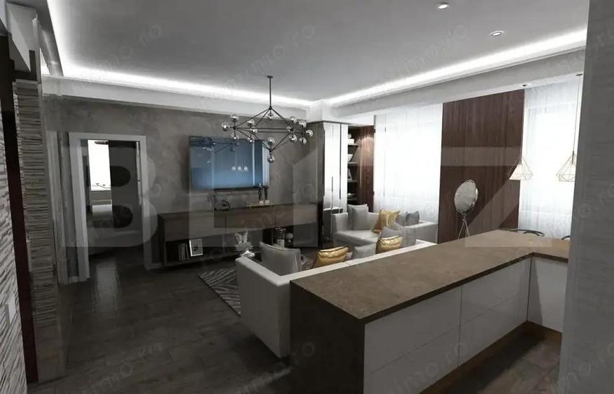 Apartament 3 camere, 74 mp, modern lux, etaj intermediar, lift, zona Burdujeni - 3