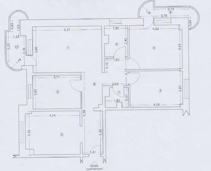 Apartament 4 camere, 2bai , 102 mp zona BCR - 6