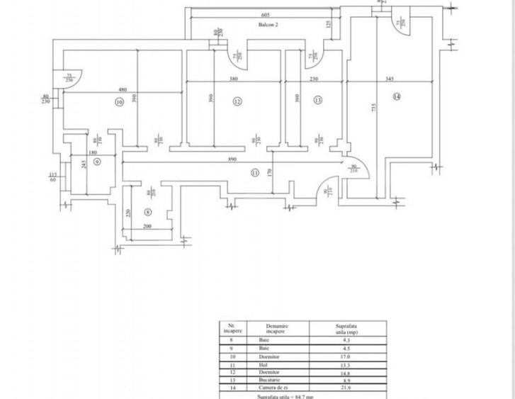 Apartament 3 camere, decomandat, 92 mp, Cartierul Veteranilo - 1