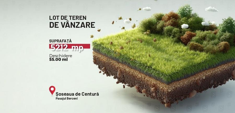 Teren Popesti-Leordeni  - Soseaua de centura  5212 mp cu deschidere 55 ml - 1