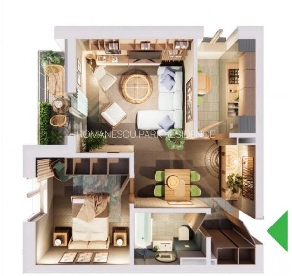 Apartamente noi 2 camere - Faza 3 Romanescu Park Residence Apartamente noi 2 camere - Faza 3 Romanescu Park Residence