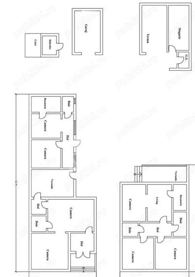 Casa individuala,3 camere, 2 bai, acces auto, garaj,teren 3182 mp - 20