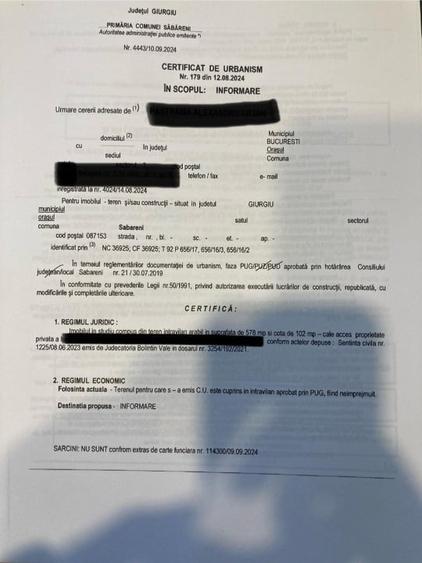 Vand teren intravilan in Sabareni, jud Giurgiu - 5