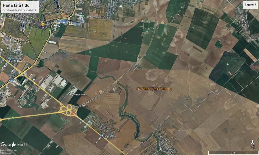Teren agricol extravilan de 22725 mp, în Glina