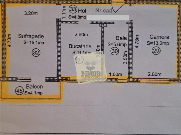 Apartament Modern 2 camere 48 Mpu Balcon | Parcare zona Mandra - 9