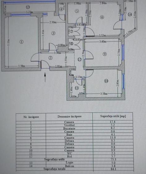Ap. 4 camere, bloc 1984, centrala termica - 2