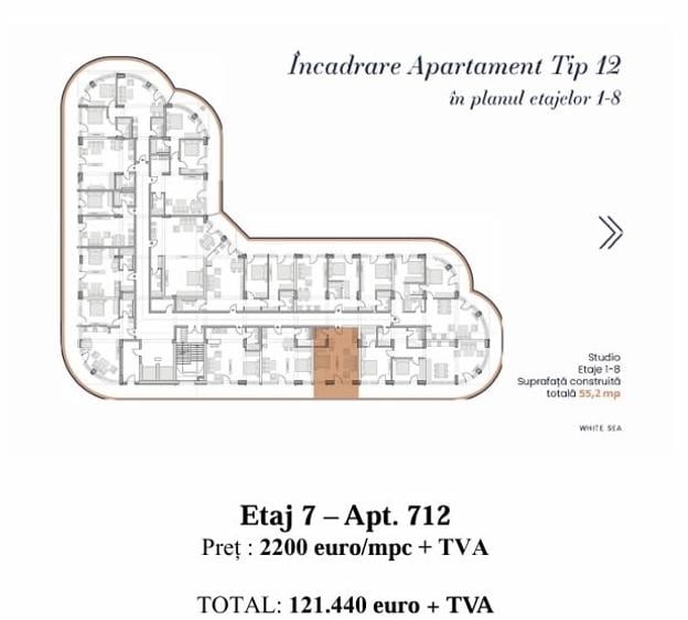 Apartament - Etaj 7 - Complex Rezidențial WHITE SEA - Navodari - 8