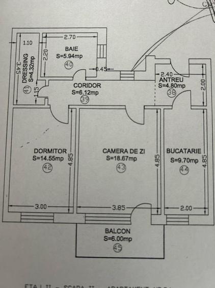 Apartament cu 2 camere decomandat în Apahida