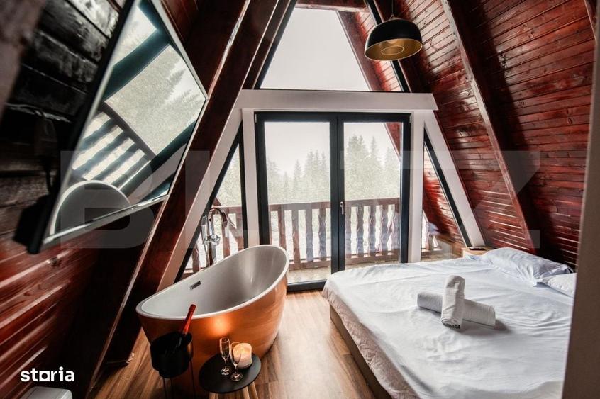 Cabana A-Frame, 195 mp utili, 600 mp teren, Sauna & Ciubar, Belis, SCH - 2