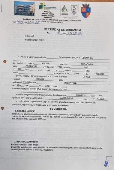 Teren intravilan premium de vanzare 7.002 mp | Deschidere 70 m la bulevard | Mioveni - 5