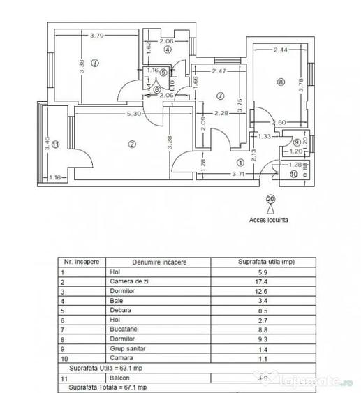 Vand apartament 3 camere central Mall Tomis - 1