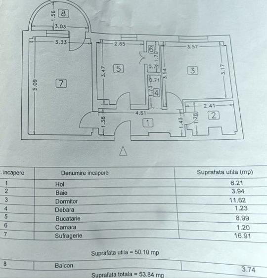 Dacia 2 camere decomandat - de vanzare - 1