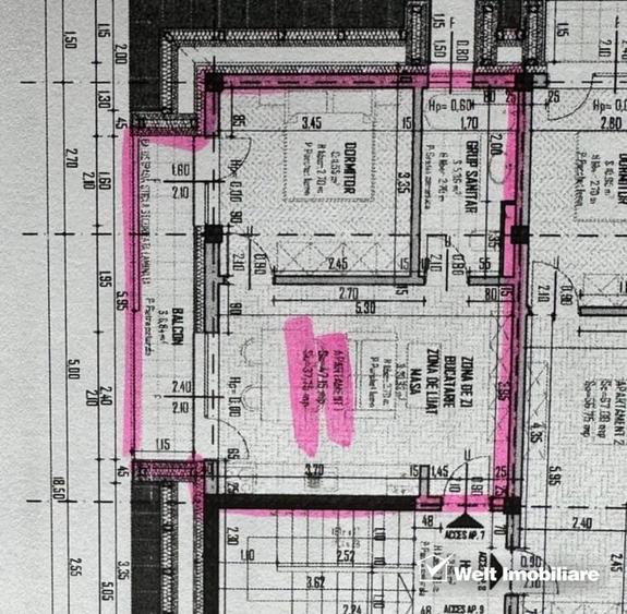Apratament cu 1 camera, decomandat,  zona Petrom Baciu - 2