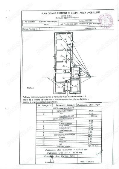 Vand cabinet medical, cabinet medical si locuinta sau locuinta in Frumusica, jud. Botosani - 1