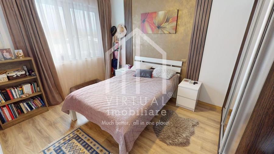 Apartament cu 3 camere semidecomandat, mobilat în Exterior Vest