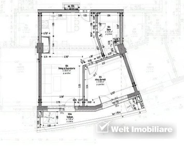 Apartament cu 2 camere semidecomandat în Zorilor
