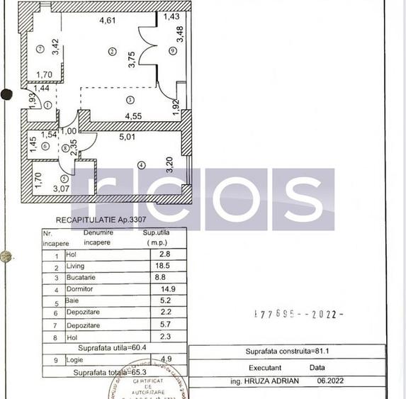 VANZARE APARTAMENT MODERN | 2 CAMERE | WIN | 81MP | LOC DE PARCARE | - 9