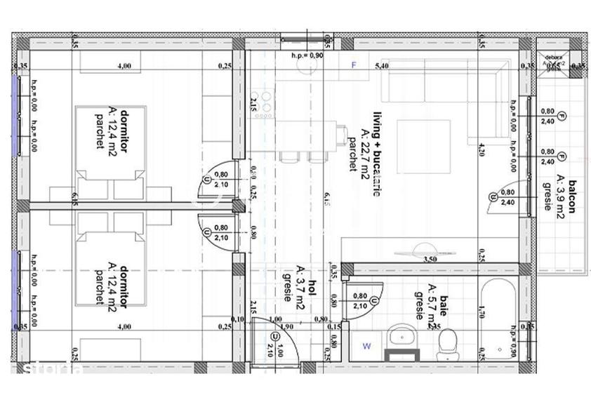 Apartament 3 camere, etaj 1, Cartierul Arhitectilor - 1