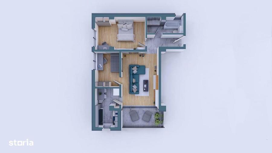 COPOU- INTABULAT- MOBILAT- Apartament cu 3 camere Hay Panoramic Resid. - 4