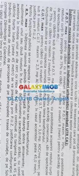 Unirii -Sfanta Vineri teren 473 mp, deschidere 29 ml, POT 70%, CUT 3 - 1