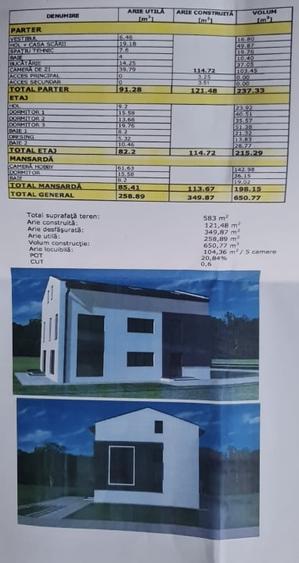 Casă individuală de vânzare la ROȘU - D+P+1+M - 258,89 mp - ZONA LIDL - 2