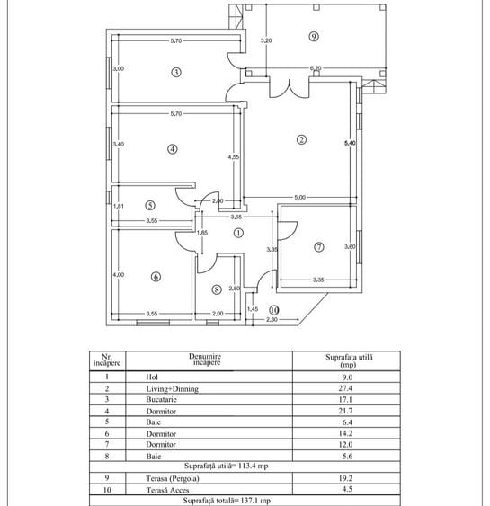 Casa plan parter 4 camere - 6