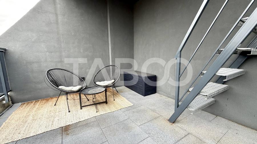 Penthouse cu 2 camere semidecomandat, mobilat în Florești