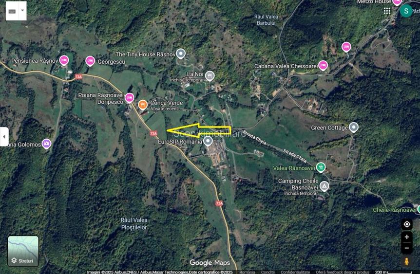 Cheile Rasnoavei DN73A, teren extravilan 3.000 mp, zona de vis, ideal investitie Cheile Rasnoavei DN73A, teren extravilan 3.000 mp, zona de vis, ideal investitie