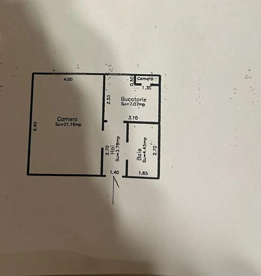 Apartament 1 camera, zona Calarasi 4, parter. - 7