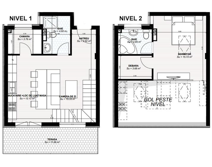 Apartament cu 2   camere de vanzare,tip penthouse, ultracentral finisat!!!! - 1