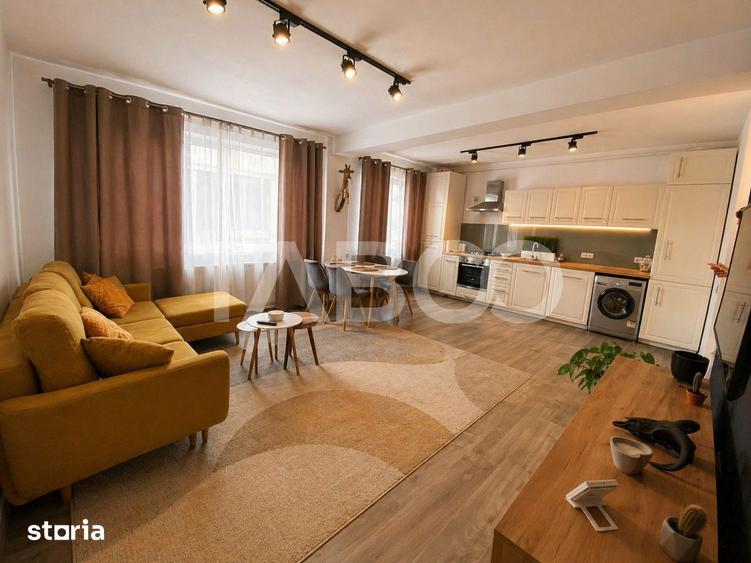 Apartament cu 2 camere semidecomandat, mobilat în Borhanci
