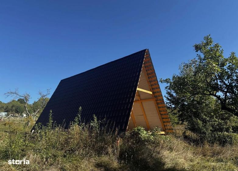 Teren cu cabana tip A frame in Vulcan Brasov - 6