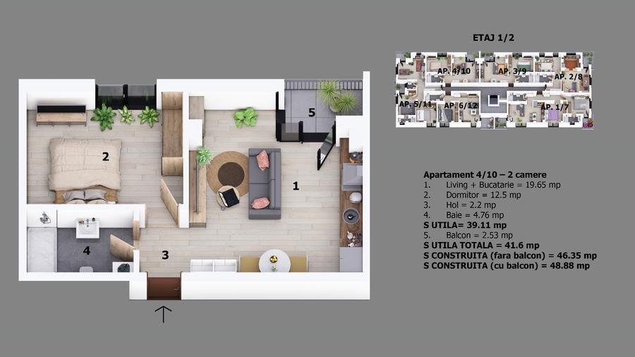 Apartament 2 camere | 23 August Lidl | Complex nou | Preturi promotionale | - 6