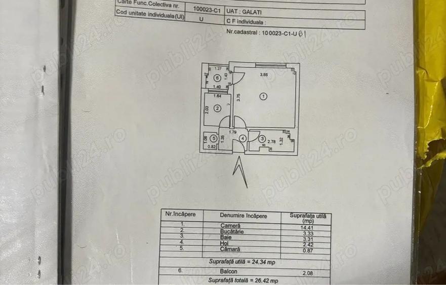 vand apartament 1 camera bloc sancia 2 galati - 3