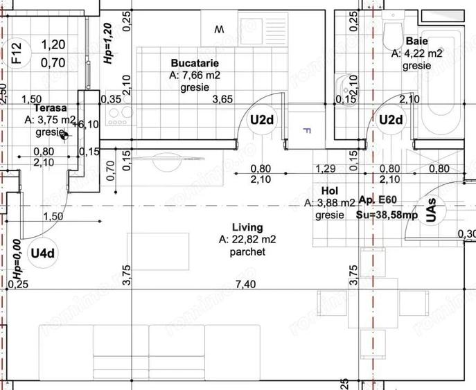 OFERTA-Apartament cu 1 camera, 38,58 mp, zona Lipovei-Loc de parcare inclus - 3