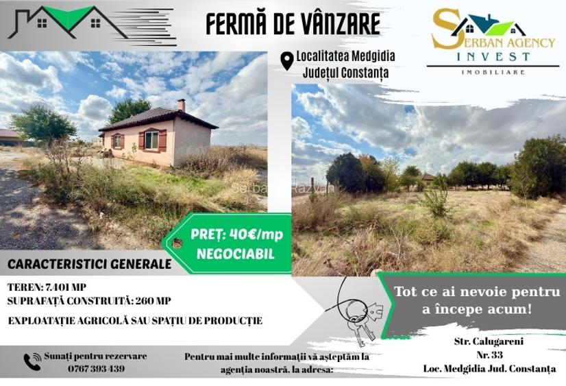 Fermă în Medgidia, zona Tortomanu Fermă în Medgidia, zona Tortomanu