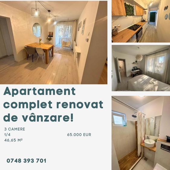 Apartament cu 3 camere de vânzare în Sfântu Gheorghe, pe strada Romulus Cioflec - 1