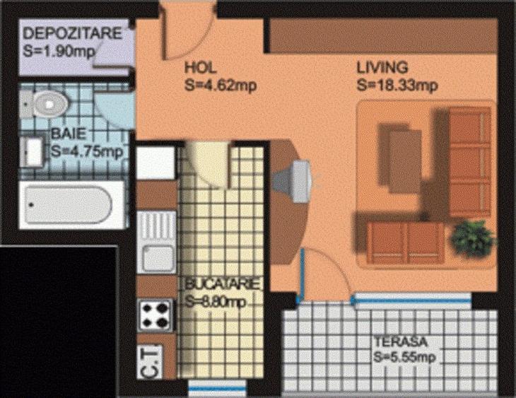 Garsoniera de inchiriat  Rin Grand Hotel cu loc de parcare inclus - 2