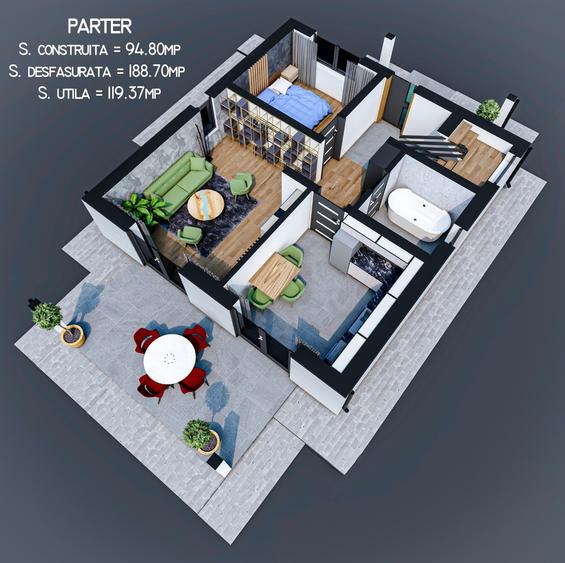 De vanzare casa, 5 camere, 119 mp, Miroslava, 100m de gradinita , Cod 161382 - 7