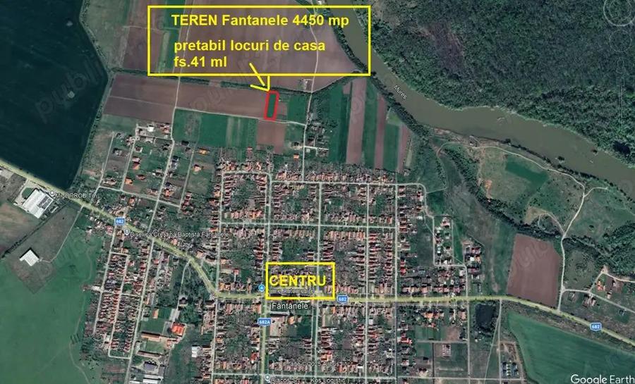 Teren pretabil locuri de casa Fantanele, 4450 mp fs.41 ml 56500 euro - 8