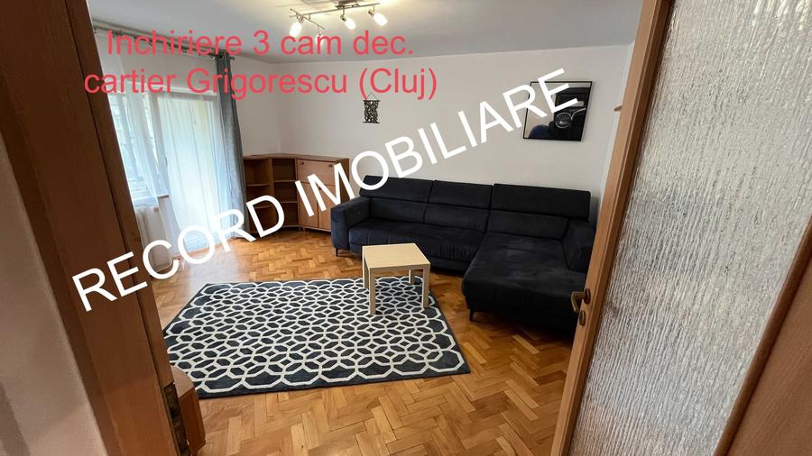 Apartament decomandat 3 cam, 2 bai, zugravit,balcon cartier Grigorescu - 1